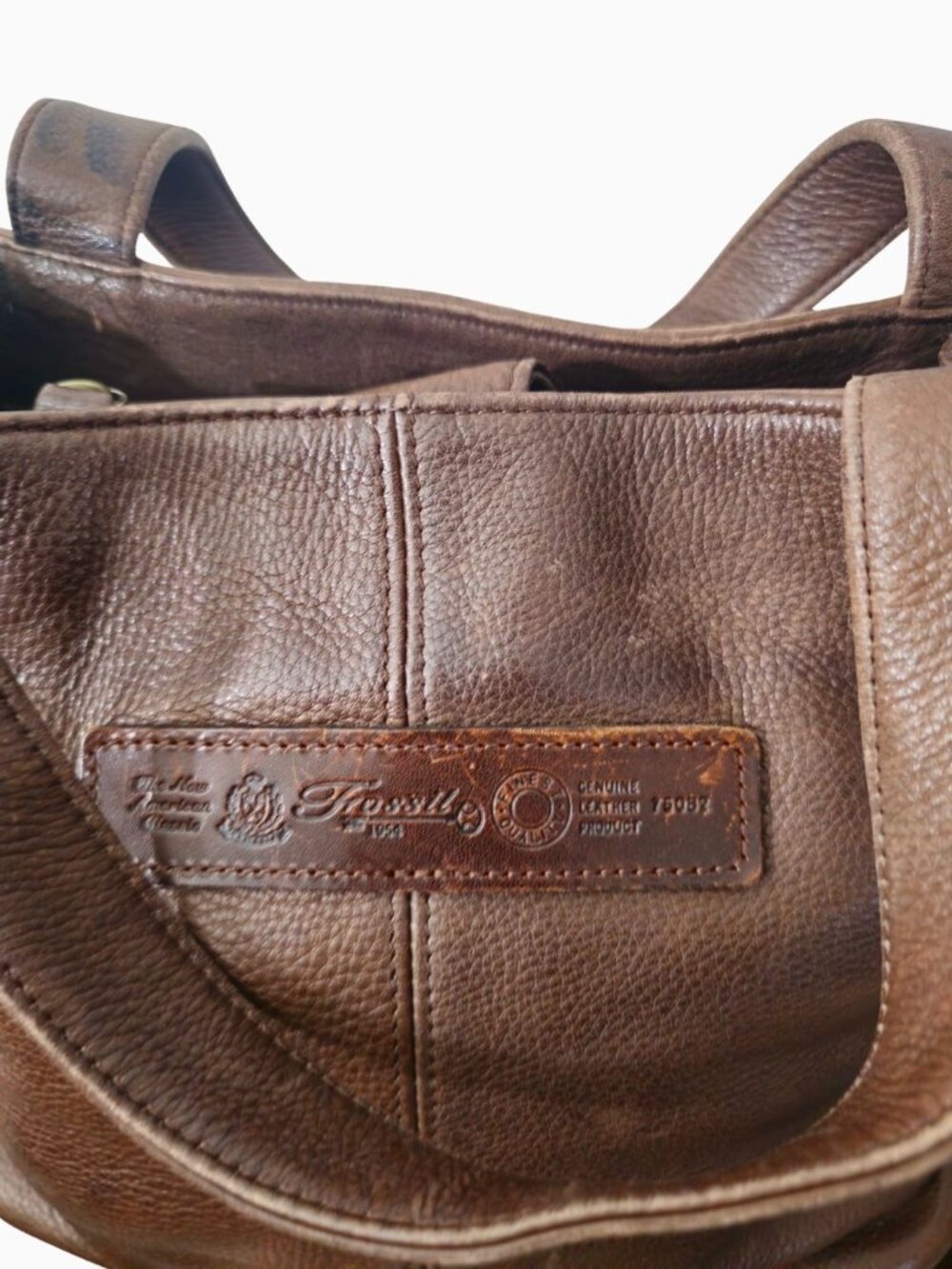 VINTAGE FOSSIL GENUINE LEATHER SHOULDER BAG